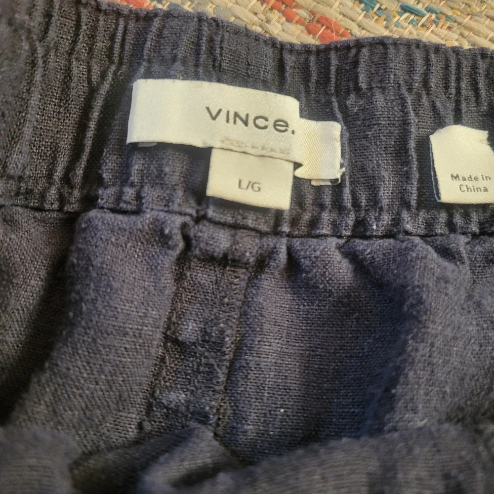 Vince Navy Blue Hemp Shorts